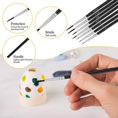 Anezus Tiny Detail Paint Brushes 30 Pcs Fine Set Small, Black