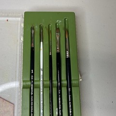 Lot of Vintage Shiva Oil Paints & Paint Brushes Delta Duncan Wooster Marx Royal
