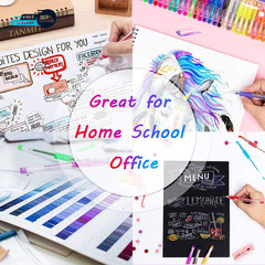 Glitter Gel Pens 33 Colors Neon Glitter Pens Set Gel Art Markers with 40% More
