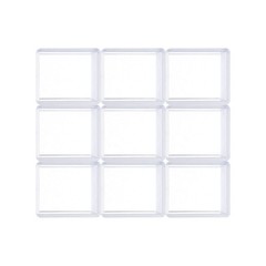 2ml Watercolor Pans, 100 Pack Empty Half Pans Watercolor Tins Style 1, Clear