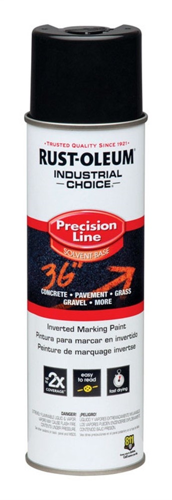 Rust-Oleum 1675838 Black Gloss Solvent Based Marking Paint 17 oz. (Pack of 6)