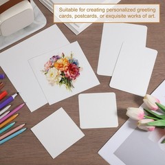 52 PCS Watercolor Paper 6×9 Inch 140lb/300gsm Artist Painting Bulk White