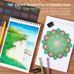 Shuttle Art 136/180Coloured Pencils Soft Core Colouring Pencils Set for Adult