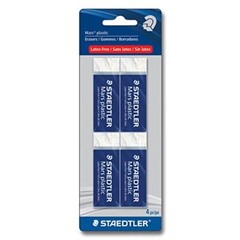 Mars Plastic, Premium Quality Vinyl Eraser, White, Latex-free, Age-resistant,
