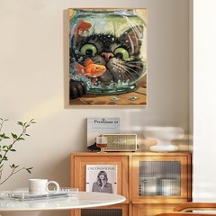 Curious Cat Fish Paint by Numbers for Adults and Kids Beginner DIY Art