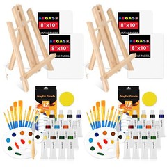 Acrylic Paint Canvas Set for Adults & Kids – 56Pcs Art Painting Kit Supplies