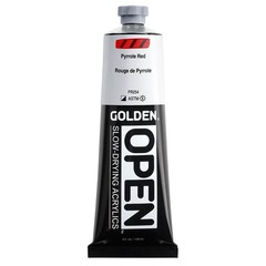 GOLDEN OPEN Slow-Drying Acrylics, Pyrrole Red, 5 fl oz. tube, Professional Ac…