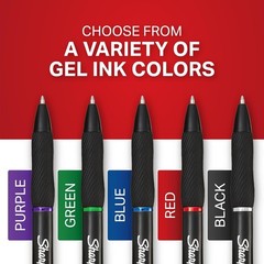 Smooth Writing S-Gel Pens – 12 Black Gel Ink Pens with Comfortable Grip, 0.7mm