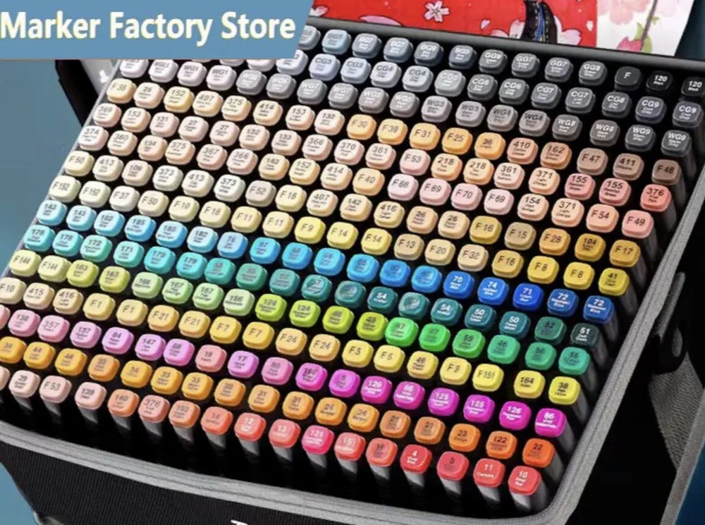 168 Colors Alcohol Markers Set, Double Tipped Markers* Fine & Chisel * USA SHIP