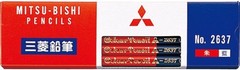 Mitsubishi Colored Pencils 12 Count Vermilion Indigo School Supplies Set