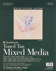 Toned Mixed Media Paper Tan 11″X14″-15 Sheets -62462211
