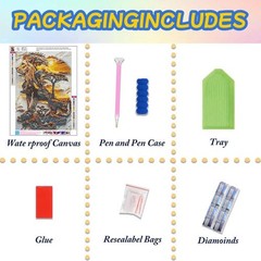 Diamond Art Kits for Adults, 5D Full Drill Lion Diamond Painting Kit, Easy DIY