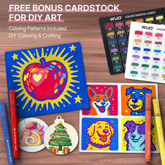 WUO 36 Colors Acrylic Paint Markers, Acrylic Paint Pens and Acrylic Markers with