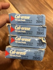 Sanford Col-Erase Carmine Red Lot of 48 Pencils 1997 Vintage New Unused 20045