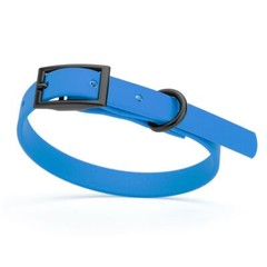 Dog Pet Waterproof Collar – W1/2″ x L9″-12″ – Cerulean Blue