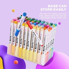 Acrylic Paint Markers Set 60 Colors Non-toxic Waterproof Brush Tip DIY Craft New