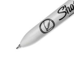 Sharpie Retractable Permanent Markers Ultra Fine 1 Count (Pack of 2), Black