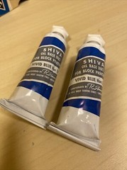 Shiva Color Block Printing Inks Vivid Blue Hue 14 3 Tubes NIB READ