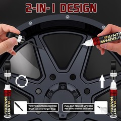 Matte Black Rim Touch Up Paint, Efficient Wheel Paint Pen for Metal, Also Mat…