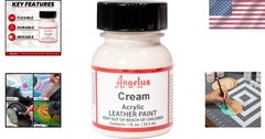 Transform Leather with Our 1 oz Cream Acrylic Paint – Fade Resistant & Flexible