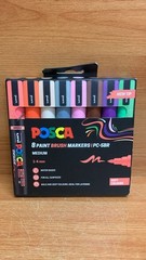POSCA PC-3M Soft Colours Pack of 8