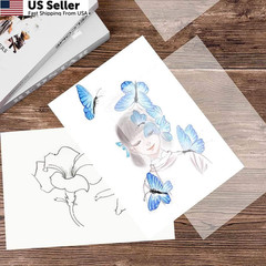 Cridoz 50 Sheets Vellum Paper 8.5 x 11 Inches Translucent Clear