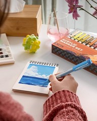 Acrylic Paint Markers Brush Tip 30 Colors, Water-Based No-Bleed Markers with …