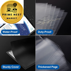 Sooez Art Portfolios 11″x17″, Large Portfolio 11×17″ w/ BLK Paper, Black
