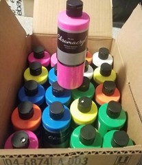 Chromacryl Students Acrylic NEON 4-BLUE 4-GREEN 3-ORANGE 4-PINK 3-YELLOW 2-WHITE