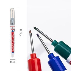 4-40PCS Deep Hole Marker Pen 2cm Long Tip Waterproof Wood Metal Carpenter Tool