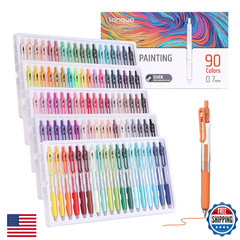Languo Retractable Acrylic Gel Pens For Coloring 90 Colors Click Acrylic Paint