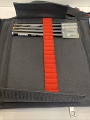 Arteza Real Brush Pens 93 Markers Black & Red Case with Handle & Strap