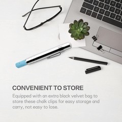 RALIS 2 Packs Aluminum Alloy Chalks Holder, For 1 Count (Pack of 2), Silver