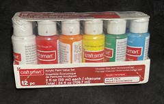 Craft Smart Acrylic Paint Value Set 12 pc Basic Primary Colors – New In Plastic!