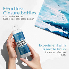Clear Coat Acrylic Matte Finish Varnish 6.76 Fl Oz Non Yellowing Non Toxic anti
