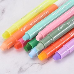 Solid Highlighters, 3 PCS Twistable Fluorescent Highlighter Markers, Pink