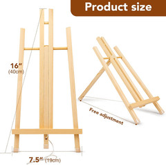 3 Pack 15 Inch Wood Easels, Easel Stand for Painting Canvases, Art, and Craft…