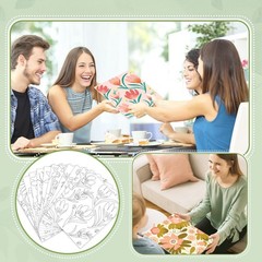 12Pcs Floral Pre Drawn Canvas for Painting Boho Flowers Pre Printed Stretched…