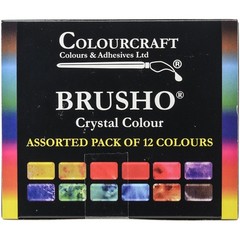 Brusho by Colourcraft BRU85000 Brusho Crystal Set 12 Color Colour Multi
