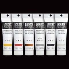 6 x 59ml Heavy Body Acrylic Paint Set – Vibrant Iridescent Colors for Fine Art