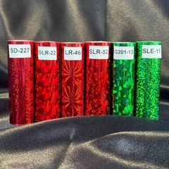 Hot Stamp Holographic Gilding Foil 12 Roll Sampler Pack- 3″ x10′ FREE SHIP
