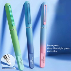 HERO 9338A Fountain Pen 0.38mm Gradient Magnetic Cap Gift Box Ink Cartridges