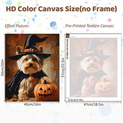 Halloween Dog Paint By Numbers Cute Halloween Puppy Costume Full Drill Art