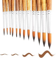 Watercolor Brush Set Pure Kolinsky Sable Hair Pointed Round Art Paint