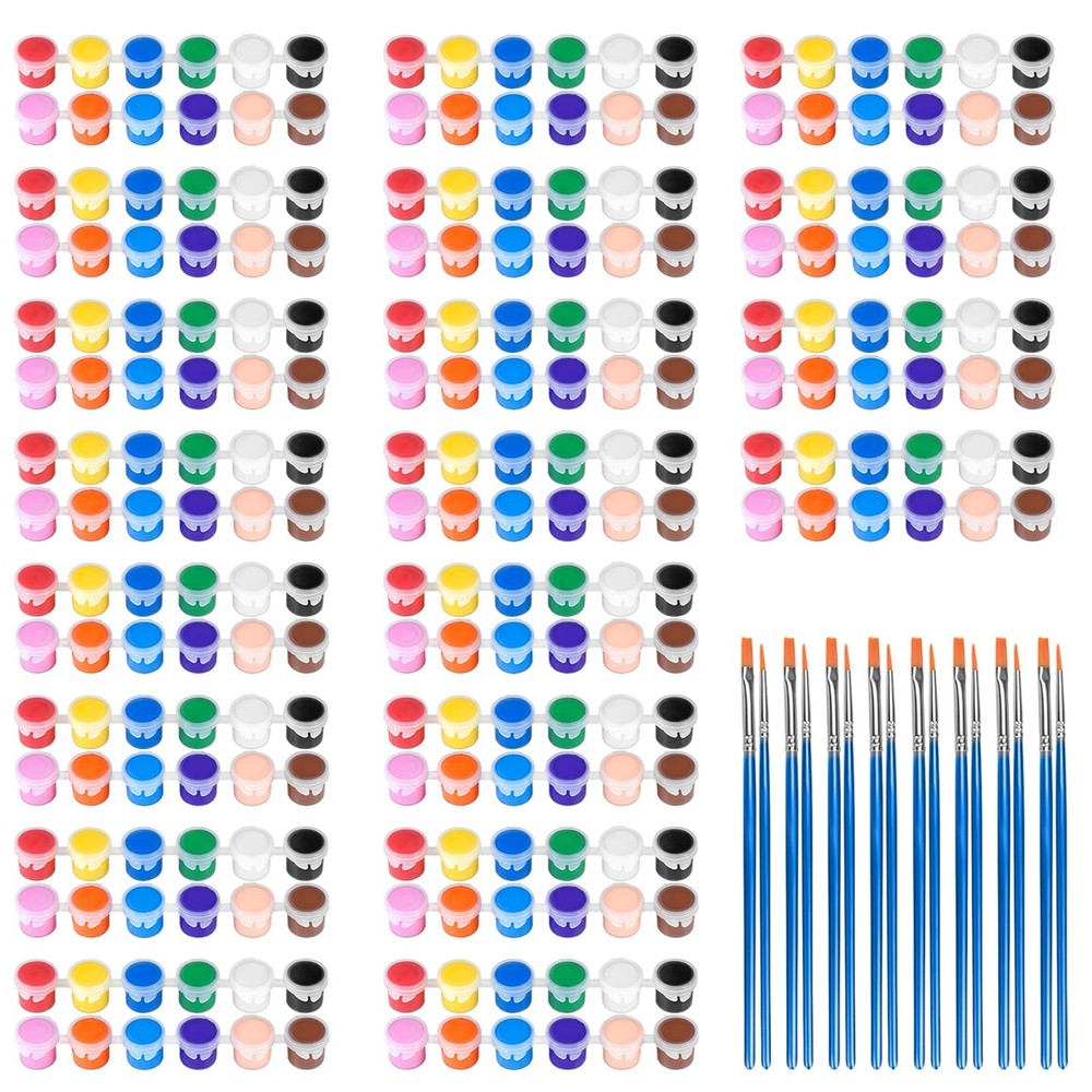 20 Pack Mini Acrylic Paint Set,12 Colors Acrylic Paints Strips for Kids&Adult…