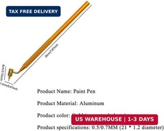 3Pcs Fine Line Fluid Writer Paint Applicator Pen Set, 0.3mm 0.5mm 0.7mm Precisio