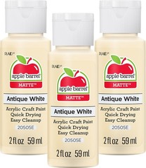 Apple Barrel Acrylic Paint, Antique White (Pack of 3) 2 Oz, 20505EA