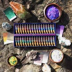Mijello Mission Tourmaline Two Tone Granulation Watercolor Set of 34 MGC-8034