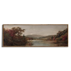 Framed Canvas Wall Art for Bedroom – Long Horizontal 13.5×40″ Above the Bed -…
