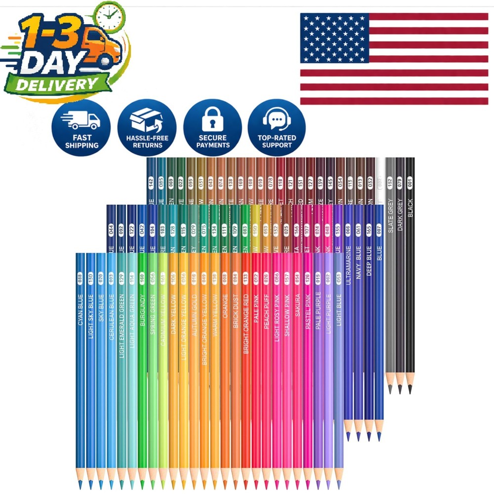Non-Toxic 80 Color Soft Core Pencils with Numbered Labels – Safe for All Ages